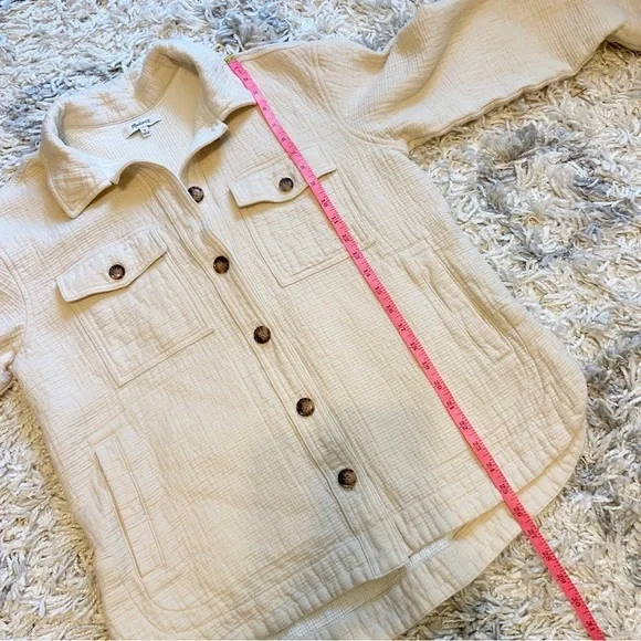Madewell Women’s Waffleback Branner 100% Cotton Shirt Jacket Size Medium - Picture 14 of 14